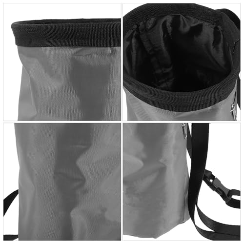 Anti-Slip Chalk Bag for Rock Climbing with Wear-Resistant Oxford Fabric and Fleece, Large Capacity Climbing Powder Storage Bag for Outdoor and Camping Use