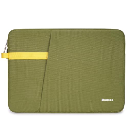 NIDOO Laptop Sleeve 13 inch Computer Carrying Case Cover for 13" MacBook Air M5 M4 2026/13.6" MacBook Air/Lenovo ThinkPad L13 Gen 4 / L13 Gen 5/13.3" Dell Latitude 7350 7340/ Microsoft HP EliteBook - color: Green, size: 13-13.3 Inch