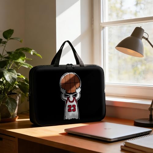 Laptop Bag 12 Inch,Resistant Shockproof Laptop Sleeve Case Protective Cover Carrying Case with Handle Compatible for HP Dell Lenovo Acer Asus Notebook Computer,Basketball Player - color: Basketball player, size: 11-12.5 in