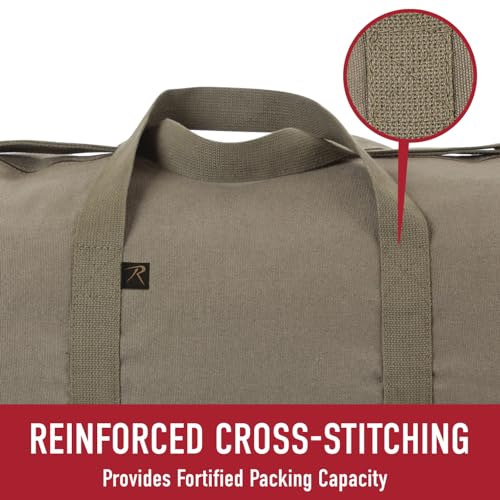 Rothco Heavy-Duty Canvas Shoulder Duffle Bag - Rugged Travel Gym Gear Equipment Bag - color: Charcoal Grey, size: 19 Inches