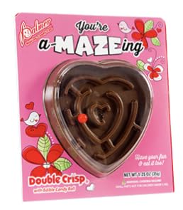 R.M. Palmer Double Crisp You're aMAZEing Card, Perfect for Valentine's Day, Edible Candy Game, Making Candy Fun Since 1948