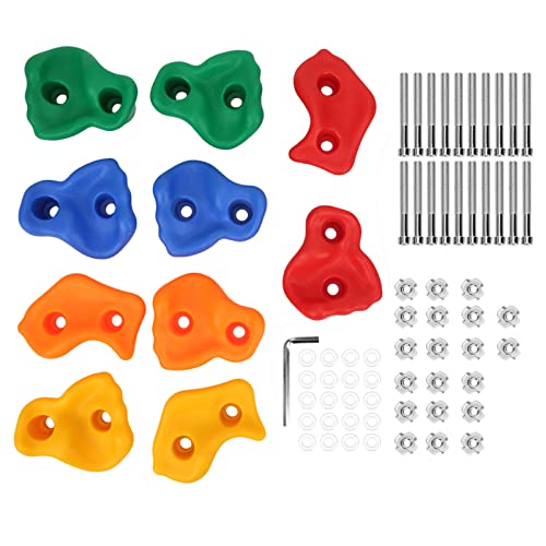 RiToEasysports Kids Playground Grips, Textured Indoor Climbing Holds with Colorful Plastic Surface for Home Gyms and Play Areas