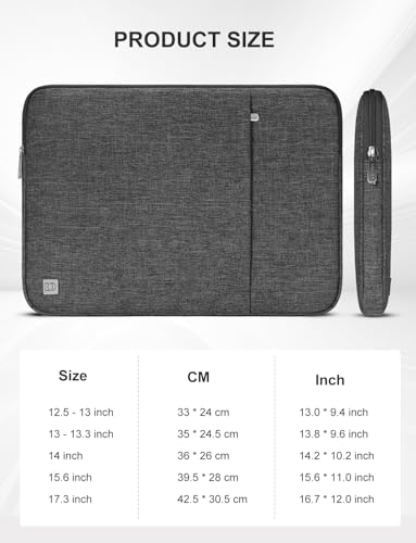 DOMISO Laptop Case Laptop Sleeve Cover Compatible with 14 inch MacBook Pro M4/M3/M2/M1 Pro/Max 2024-2021, Compatible with 13.3 inch HP Dell ASUS Notebook, Water-Resistant Bag with Pocket, Dark Grey - color: Dark Grey, size: 13-13.3 inch