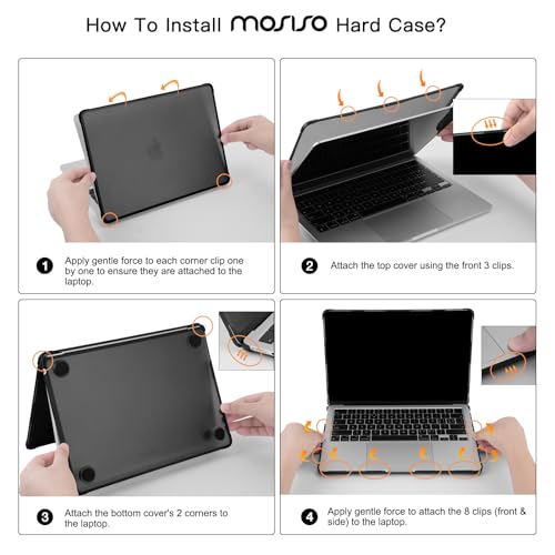 MOSISO Anti-Crack Case for MacBook Air 13 inch M5 M4 M3 M2 2026-2022 | 3 in 1 Kit Anti-Fingerprints Reinforced TPU Bumper Hard Shell for MacBook Air 13.6, A3449 A3240 A3113 A2681, Sky Blue - color: Sky Blue