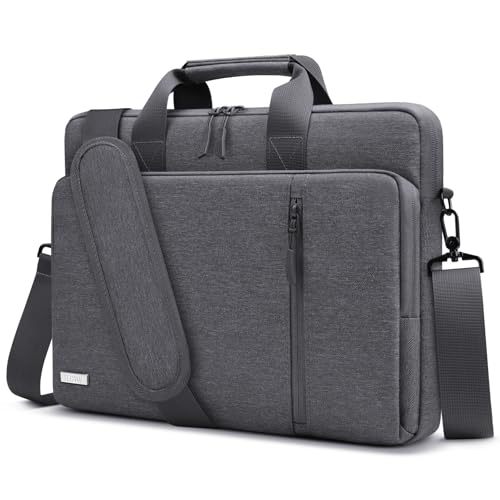 TECOOL 15.6 16 Inch Laptop Bag, 360 Protective Case Sleeve Messenger Bag | Waterproof Computer Briefcase with Shoulder Strap for 15.6 16 Inch Laptop Notebook Chromebook, MacBook Pro 16,Dark Grey - color: Dark Grey, size: 15.6-16 Inch