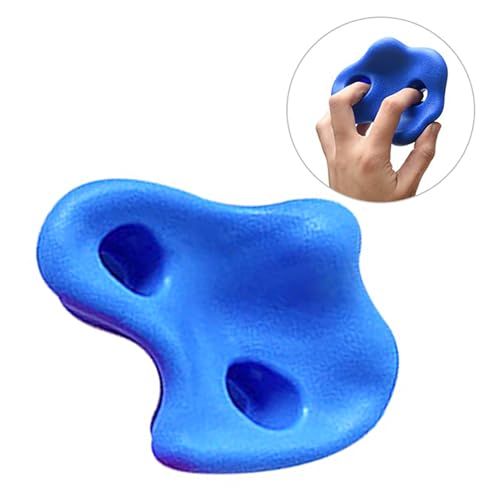 10PCS Rock Climbing Holds, PE Ergonomic Design with Rock Texture for Indoor Outdoor Climbing Wall, Includes Screws and Wrench Tools - color: Blue