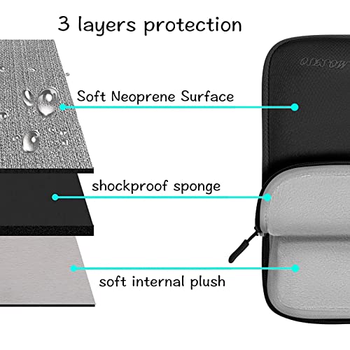 MOSISO Laptop Case 13.3 inch, 13-13.3 inch Laptop Sleeve Carry Computer Bag | Compatible with MacBook Air/Pro 13/Pro 14, HP Dell ASUS Lenovo, Neoprene Bag with Handle&Detachable Small Case, Black - color: Black, size: 13.3 inch