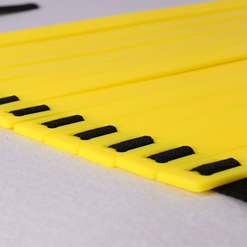 Training Ladder Nylon Rope PP Rope Spacing Speed Footwork Practice Equipment 4m/13.12ft 8 Rung for Soccer, Football, Basketball, Drills - size: 6m / 19.69ft 12 Rung