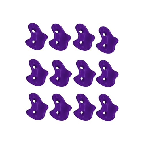 12Pcs Rock Climbing Wall Holds Set with Textured Grip Climbing Stone for Backyard Playgrounds Rock Wall - color: Purple