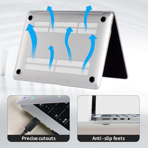 DTangLsm for MacBook Pro 14 inch Case 2026 M5 2025-2021 M4 M3 M2 M1 Pro Max | A3426 A3427 A3434 A3112 A3185 A3401 A2918 A2992 A2779 A2442, Clear Plastic Hard Cover for Mac Pro 14+Keyboard Cover, Big Bulb - color: Laser Big Bulb