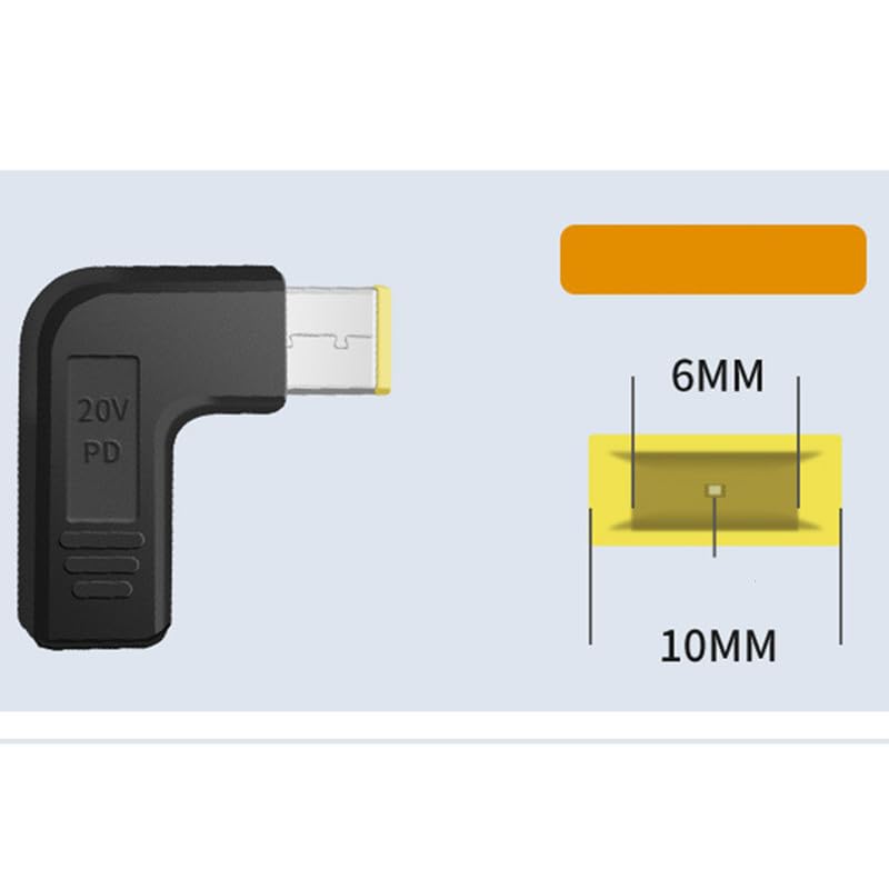 100W USB C to ThinkPad DC Adapter, 20V Power AC Charger | made for Lenovo Thinkpad L470 L460 L440 T440 T450 T470 T470S T460 E531 E570 E560 Series - style: USB C to ThinkPad