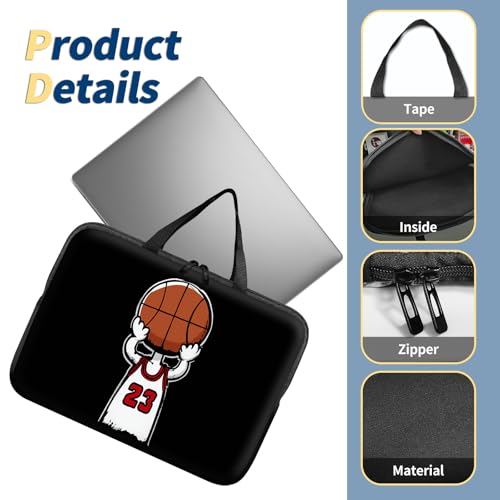 Laptop Bag 12 Inch,Resistant Shockproof Laptop Sleeve Case Protective Cover Carrying Case with Handle Compatible for HP Dell Lenovo Acer Asus Notebook Computer,Basketball Player - color: Basketball player, size: 11-12.5 in