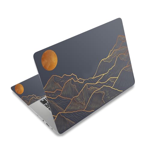 Laptop Decal Sticker Skin Cover for 11.6”12" 13" 13.3" 14" 15" 15.4" 15.6" | Laptop Netbook Vinyl Skin Sticker Cover Art Notebook Protector ( 2 Wrist Pad Skins), Removable Reusable, Abstract Mountain - color: Abstract Mountain