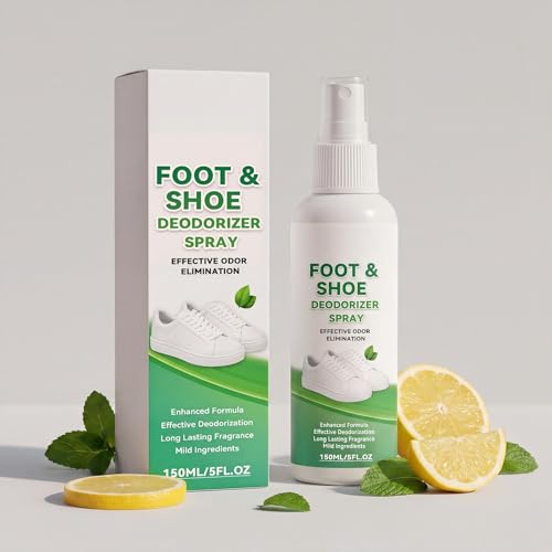 Foot and Shoe Spray Odor Neutralizing Mist for Sneakers Boots Gym Long Lasting Scent