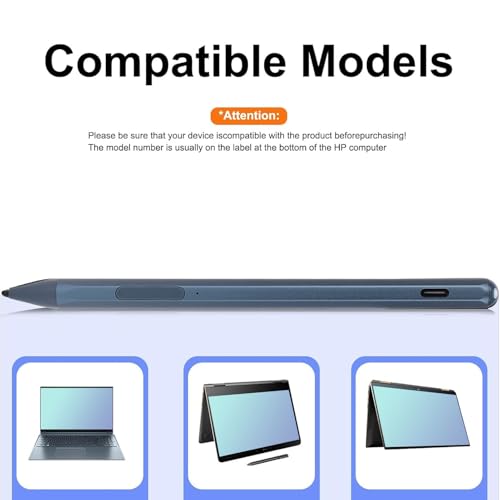 Rechargeable Stylus Pen for 16 13 Touchscreen Laptops, 4096 Pressure Levels Tilt Active Pen MPP 2.0 with Palm Rejection Eraser Shortcut Buttons (Blue) - color: Blue