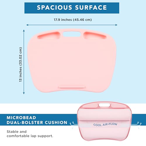 LAPGEAR MyDesk Lap Desk – Rose Quartz, Fits 15.6” Laptops - color: Rose Quartz, size: Single Unit