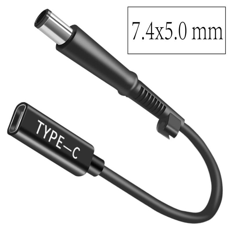 HP Laptop Series USB-C to DC (7.4x5.0mm) Adapter - 12-19V, Up to 20V - style: 7.4x5.0mm for HP