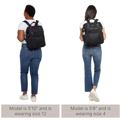 Baggallini Soho Backpack - Travel Laptop Backpack for Women - Lightweight Water-Resistant Luggage Bag, Black - color: Black Twill
