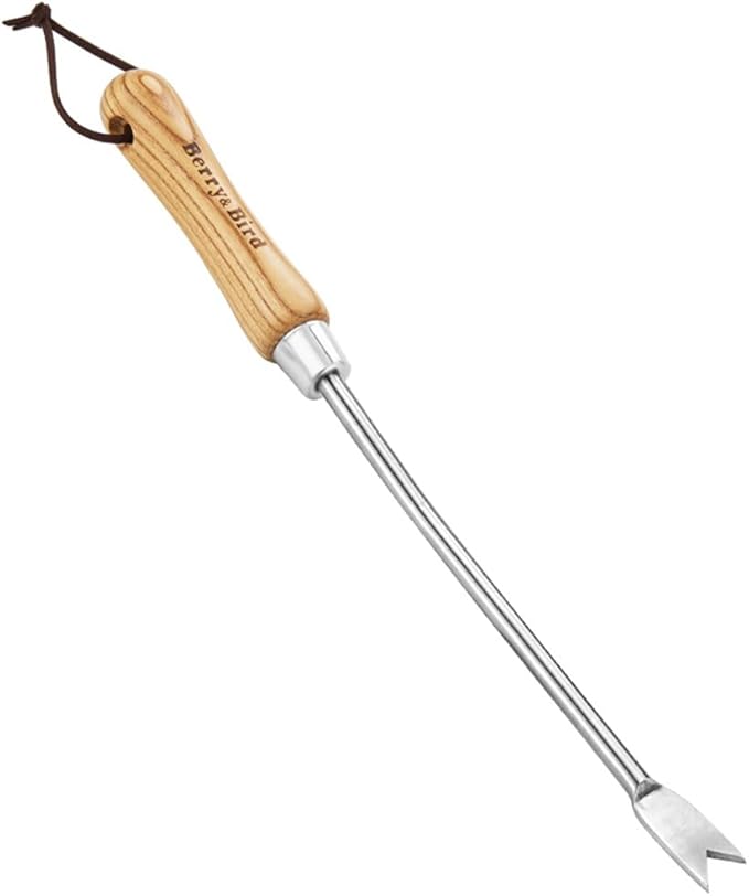 Berry&Bird Dandelion Weeding Tool Crack Weeder Manual Hand Weeder, V-Shaped Fork Easy Weed Removal & Uprooting, Garden Weed Puller Tool for Patio Lawn Yard