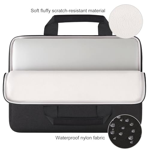 DOMISO 17 inch Laptop Sleeve Protective Case Cover Compatible with 17-17.3 inch HP Dell ASUS Lenovo Chromebook,Waterproof Computer Cases Bag with Handle,Black - color: Black, size: 17-17.3 inch