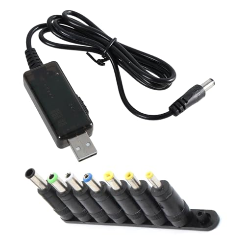 USB Adapter Converter Cable DC5V 9V 12V with 8 Plugs for Router Fan Charging Bank Portable - color: Line 8 adapters