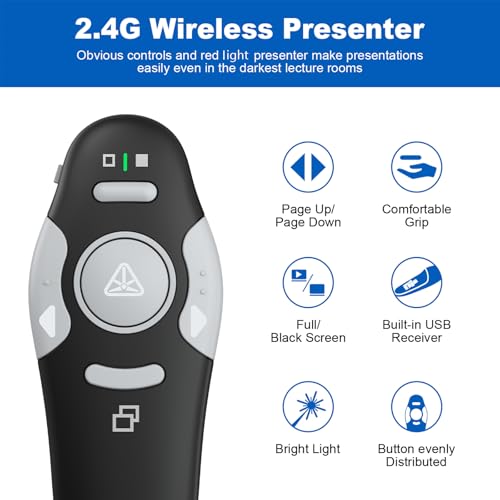 QUI Presenter Remote USB A&C Bundle | One Black & One Pink