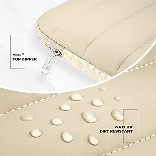 Bagasin 14-15.3 Inch Puffy Laptop Sleeve Case for MacBook Air 15.3 | Compatible with MacBook Air 15.3, MacBook Pro A1990 A1707, Dell XPS 15 Plus - color: Apricot yellow, size: 14