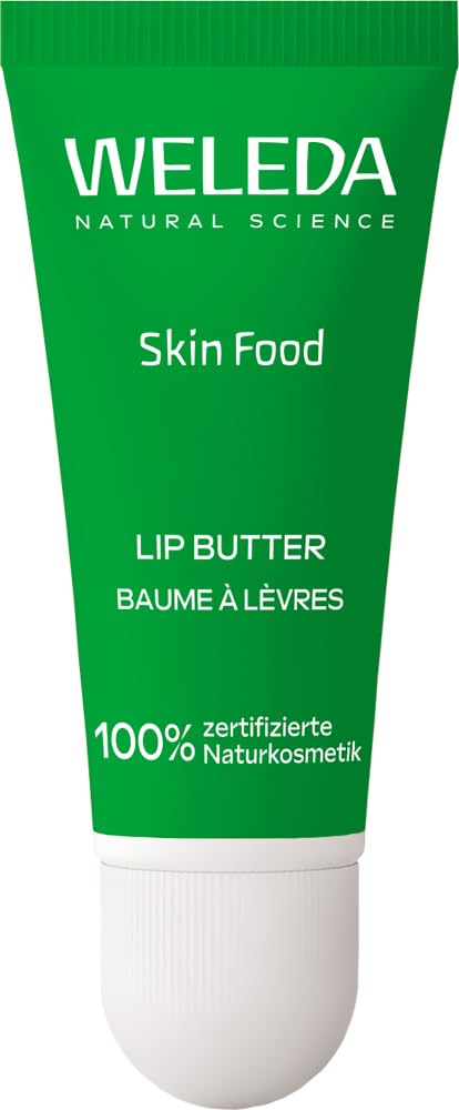 Weleda Skin Food Lip Butter, 0.27 Ounce, Plant Rich Moisturizing Lip Care with Sunflower Seed Oil, Chamomile and Calendula