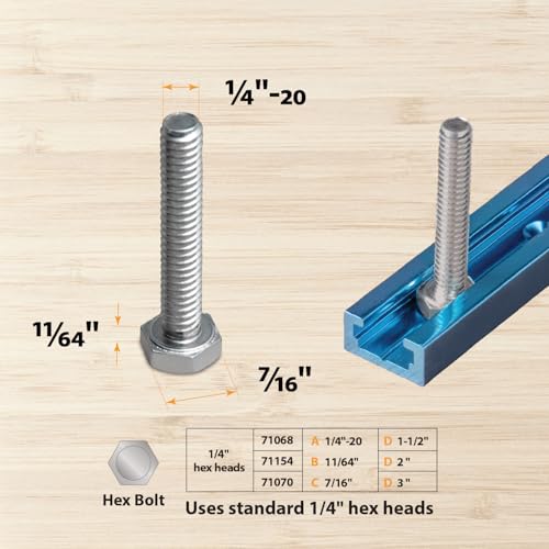 POWERTEC 71158 48 Inch Double-Cut Profile Universal T-Track with Predrilled Mounting Holes, T Track for Woodworking Jigs and Fixtures, Drill Press Table, Router Table, Workbench, 2 Count, Pack of 1 - size: 48" T track, 2PK
