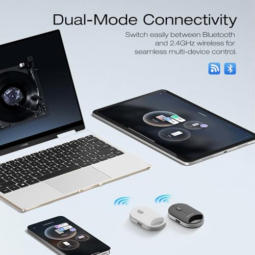 Mini Wireless Mouse, Portable Silent Optical Mouse, Slim Lightweight Design with USB Receiver, Compatible with Laptop/Tablet/Desktop (Black) - color: Black