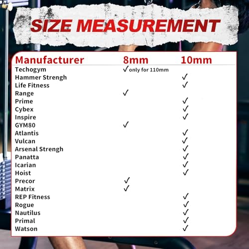 AHTAPFON Weight Stack Pin with 1 x Spring Collar,Weight Extender Pin,Fits Add 2" Weight Plates for Cable Machine,Fitness Equipment for Home Gym - size: 10×80mm-150mm-Rod