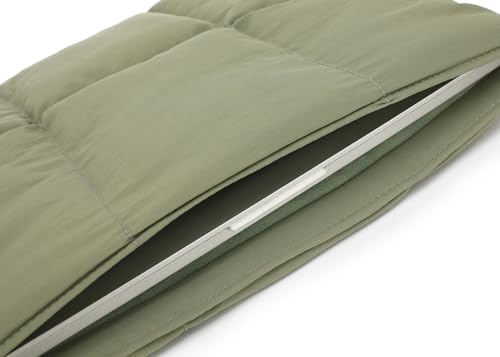 Puffy Laptop Sleeve 15 inch 16 inch, Green | Pillow Shape Laptop Sleeve, Compatible MacBook Air 15 in M4 2025 & MacBook Pro 15/16 in M1 M2 M3 M4 M5 2024 - color: Green, size: For 15"-16" MBA/MAP M4 M3 M2 M1