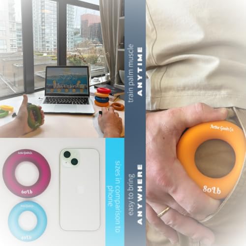 Hand Exerciser - PROFESSIONAL GRADE, Set or Single, Different Sizes. Visit to see more! Bague classique en silicone parfaite pour améliorer la force, la puissance et la vitesse dans les poignets. - size: 11.5 Single Ring - 2.5 in - 20 lb