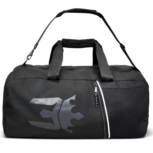 Meister Vented Convertible Duffel/Backpack Gym Bag - Ideal Carry-On | Built for athletes with dual mesh ventilation and ultra-durable construction for training, travel and everyday use - color: V2.0 Black