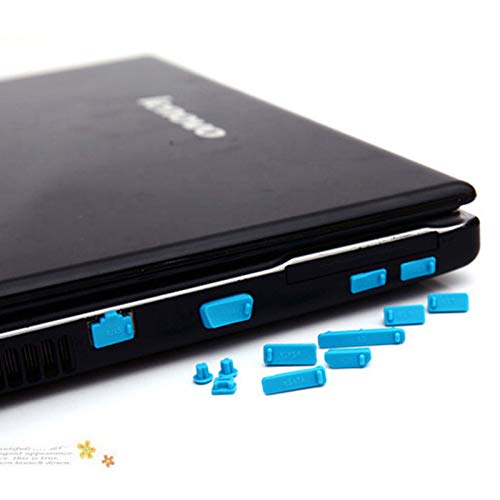 16PCS Universal Computer Anti Dust Stopper/Plug, Soft Silicone Dustproof Laptop Port Covers Black - color: Black