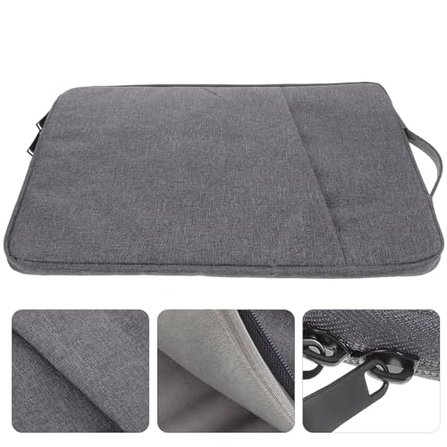 Luxshiny Shockproof Laptop Sleeve Bag for 15.6 Inch Notebook, Portable Travel Laptop Case with Sturdy Dark Gray Protective Cover and Tablet Holder for Outdoor Use