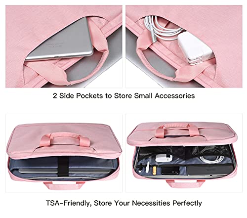 14 15 Inch Laptop Case Women Ladies Bag TSA Laptop Sleeve for MacBook Pro 14" M5/M4/M3/M2/M1, Macbook Air 15 M5/M4, Dell XPS 15/Inspiron 14, Acer HP Lenovo ASUS Chromebook 14" Notebook Case Bag, Pink - color: Pink, size: 13.5-15 Inch