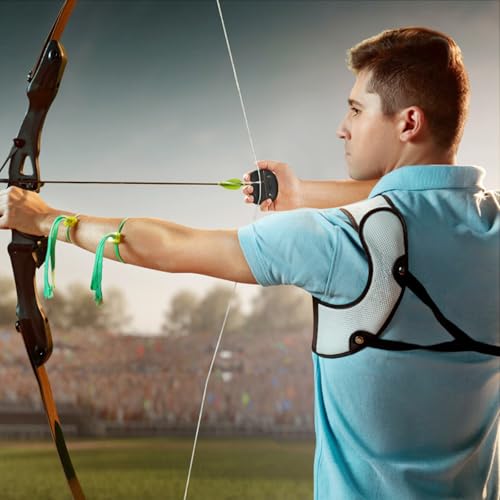 Leather Archery Finger Tabs,Handmade Archery Finger Guard for Shooting Practice Gear, Recurve Bow Fingers Tab - color: Black Coffee