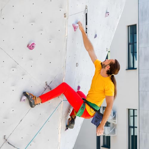 Rock Climbing Chalk Bag with Anti-Slip, Sturdy Waist Chalk Carrier for Bouldering and Gymnastics, Outdoor Climbing Gear Accessory in Navy Blue