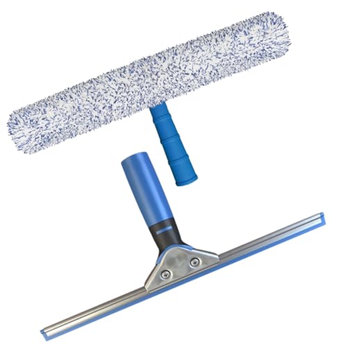 EnduroShield Professional Squeegee & Window Washer Cleaning Combo | Professional Window Cleaning Tool | Streak-Free Results | Ergonomic Design | Reusable - size: Combo: Squeegee with Window Washer