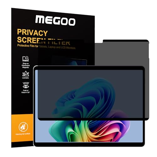 Megoo Privacy Screen Protector for Surface Laptop 6/5/4/3 15 Inch, Anti-Spy, Anti-Glare, Blue Light & UV Blocking, Magnetic Nano Technology, Removable Design - size: Laptop 6/5/4/3 15"