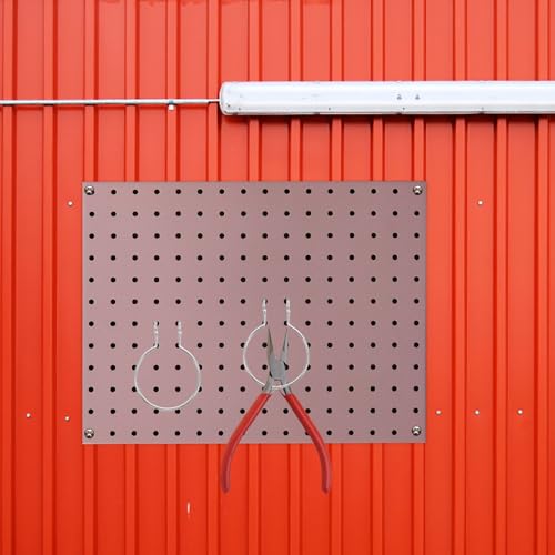 10pcs Silver Metal Pegboard Hooks Round Wire Rings, Garage and Craft Room Hole Board Organizer Accessories, Heavy-Duty Hanging Board Tool Hangers for Industrial Storage