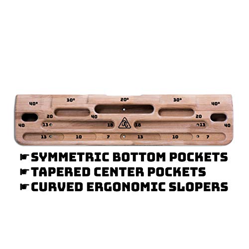 USA-Made Wood Hangboards - The Ultimate Wooden Rock Climbing Hangboards/Fingerboards - style: Buddyboard Plus