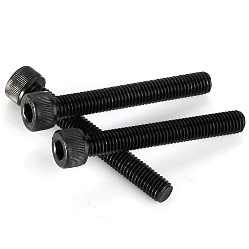 1/4-20 x 2-1/2" Socket Head Cap Screws Cap Bolts, 12.9 Grade Alloy Steel Black Oxide, UNC Coarse Thread, Partial Thread, 10 PCS - size: 1/4-20 x 2-1/2"