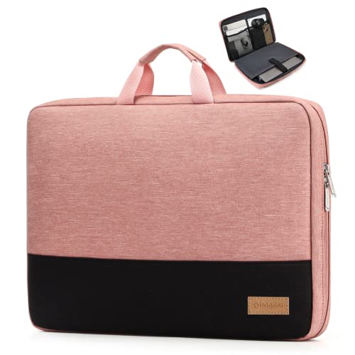 bagasin 14 Inch Laptop Sleeve Case TSA Friendly | Laptop bag fits MacBook Air 15.3, Water-resistant - color: Pink, size: 14