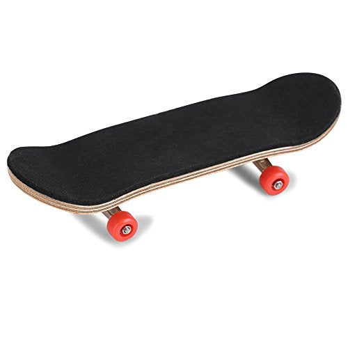 Milltrip Wooden Finger Skateboards, 1Pc Maple Wooden Alloy Fingerboard Finger Skateboards with Box Reduce Pressure Gifts (red) - color: Red