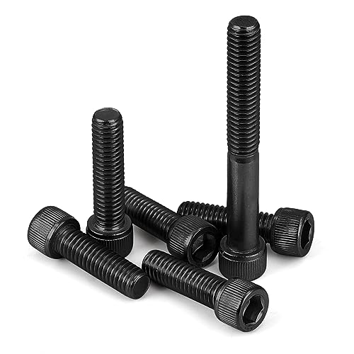 5/16-18 x 1" Socket Head Cap Screws Cap Bolts, 12.9 Grade Alloy Steel Black Oxide, Allen Hex Drive, UNC Coarse Thread Fully Threaded, 10 PCS - size: 5/16-18 x 1"