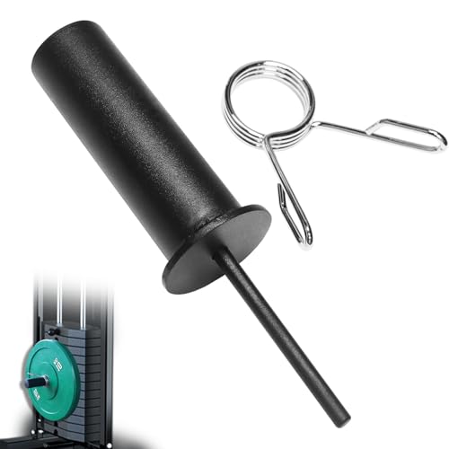 Weight Stack Pin with Spring Clip Collar Weight Stack Extender Pin for Cable Machines and Functional Trainers Commercial Home Gym (Dia:10mm Length: 80mm) - size: Dia:10mm Length: 80mm