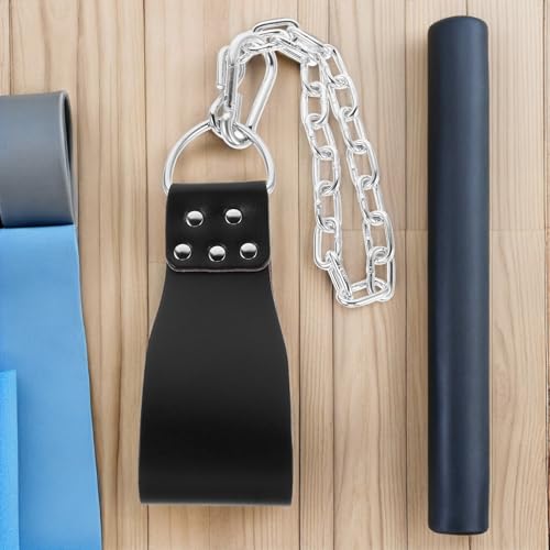 BESPORTBLE Weighted Pull-up Belt with Metal Chain Muscle Training Waist Belt for Weightlifting and Dip Exercises for Men and Women