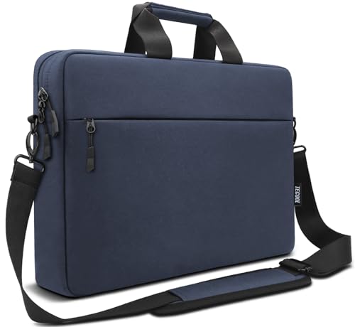 TECOOL Laptop Bag 15 15.6 16 Inch, Waterproof Laptop Carrying Case Sleeve | Messenger Bag Briefcase with Shoulder Strap for 15 15.6 16 Inch Lenovo HP Dell Acer ASUS Notebook, MacBook Pro 16,Dark Blue - color: Dark Blue, size: 15.6-16 Inch